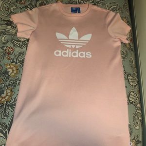 Adidas baby pink trefoil dress